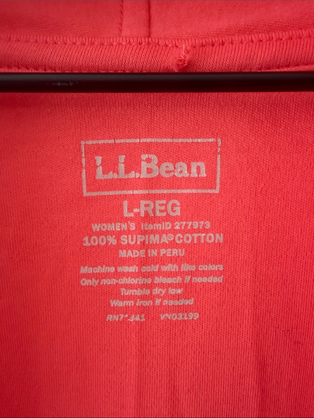 L.L Bean Suprima Cotton Cardigan Size Large Regular - Picture 3 of 3
